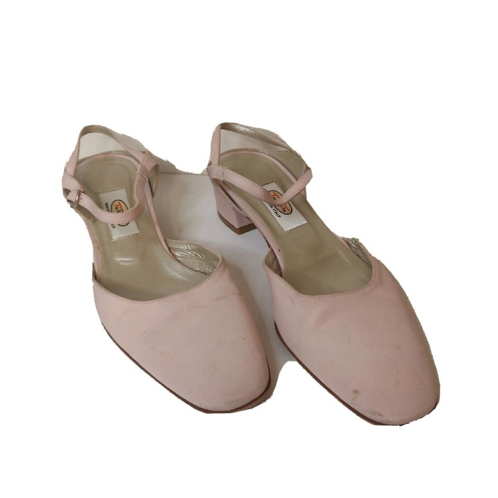 Talbots Women's Shoes Light Pink Size 5.5 Low Block Heel Slingback